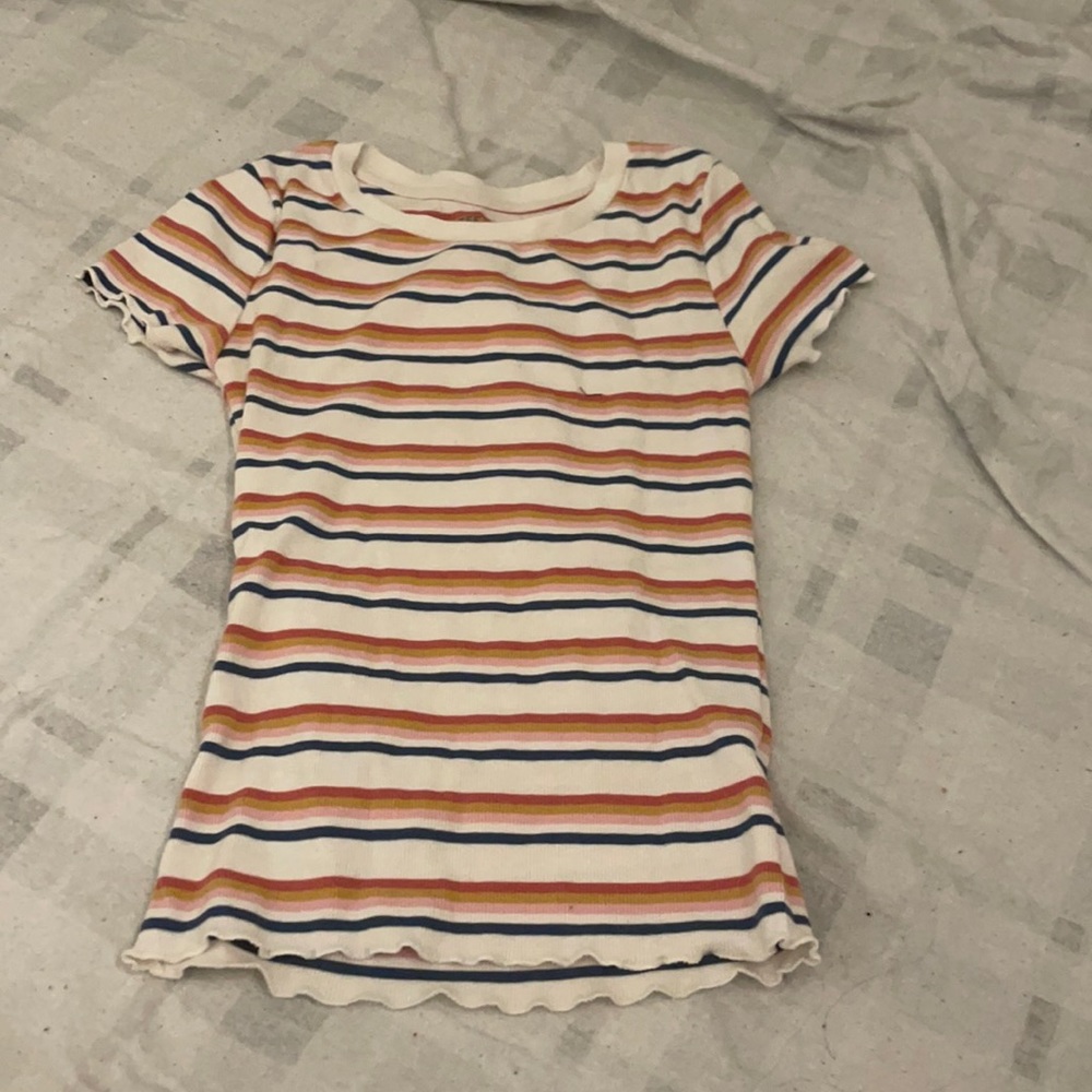 Ribbed American eagle striped shirt